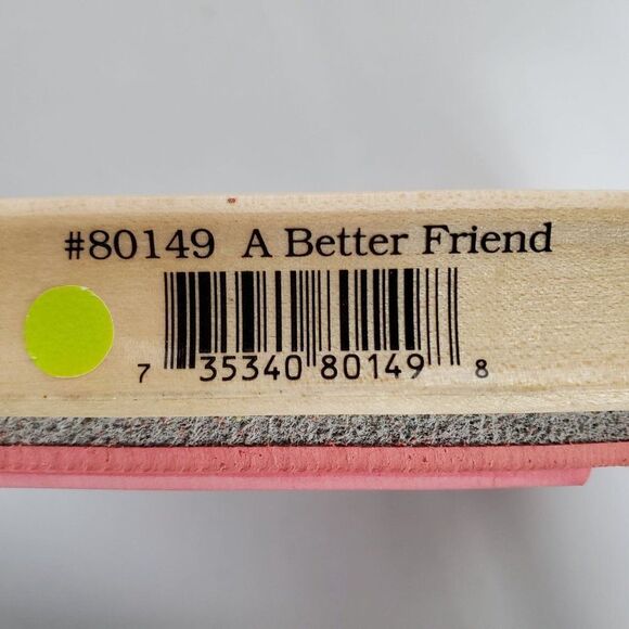 D. Morgan Rubber Stamp Cats In Window A Better Friend Friendship 4.5" X 5" - Picture 3 of 3